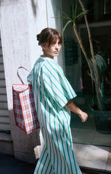 ZATYBAY DRESS ZAT14A | Neon Lagoon Stripes