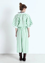 ZATYBAY DRESS ZAT14A | Neon Lagoon Stripes