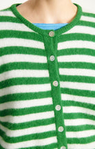 VITOW CARDIGAN VITO19E | Clover Striped White - Darling & Domain