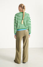VITOW CARDIGAN VITO19E | Clover Striped White - Darling & Domain
