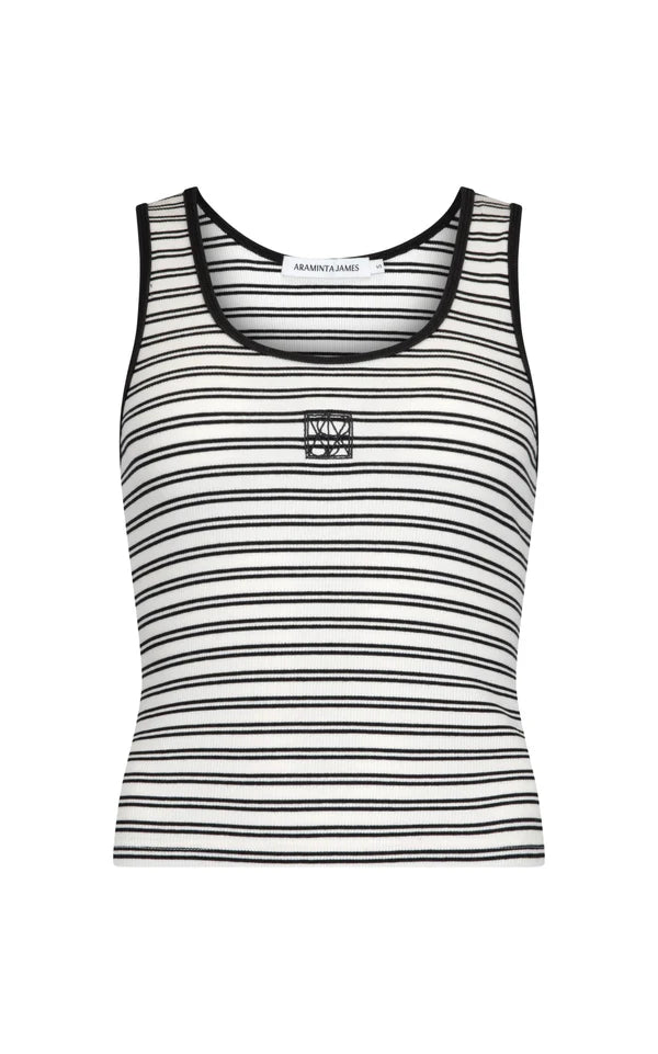 MIO TANK in Noir Stripe by Araminta James