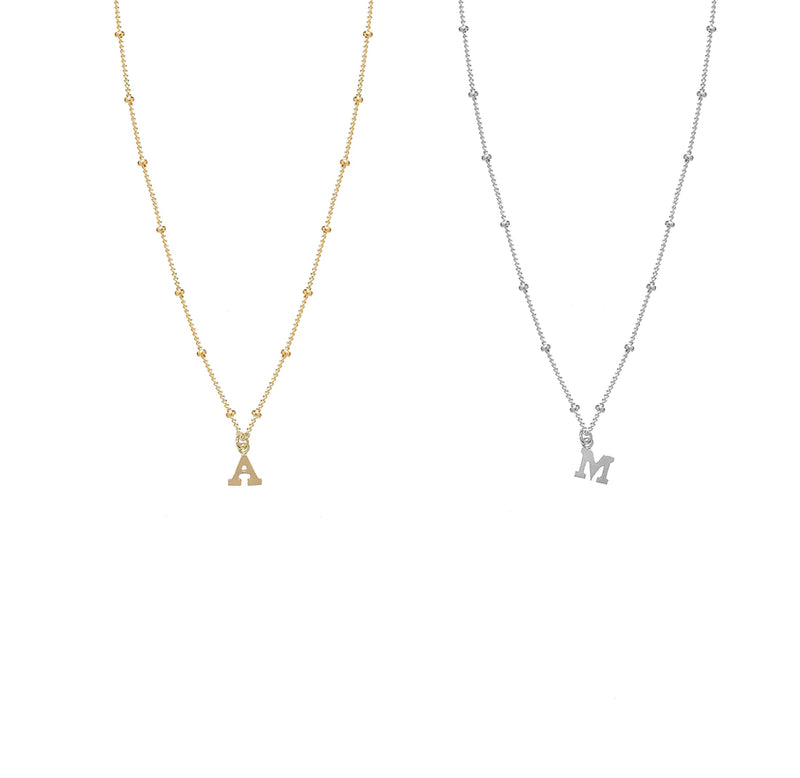 Misuzi | ARIA LETTER NECKLACE | Gold