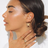 LUKA GOLD HUGGIE EARRINGS