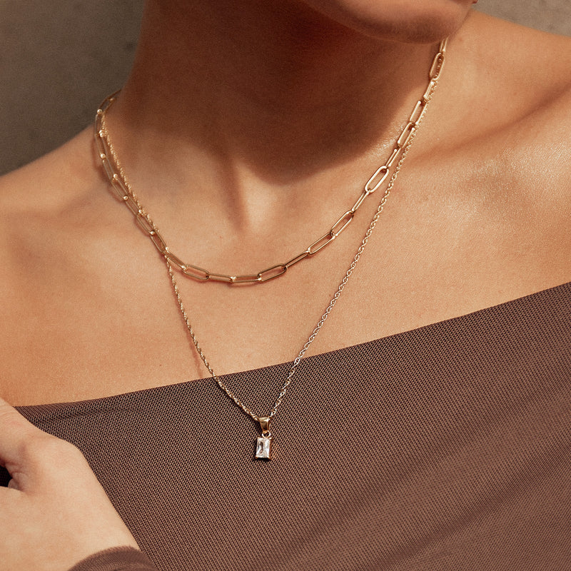 VALENCIA GOLD STACKING CHAIN | Short