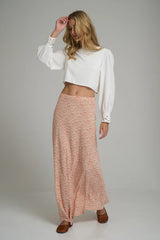 ASHBOURNE SKIRT in Hampstead Floral Ivory + Tangerine, by Lilya
