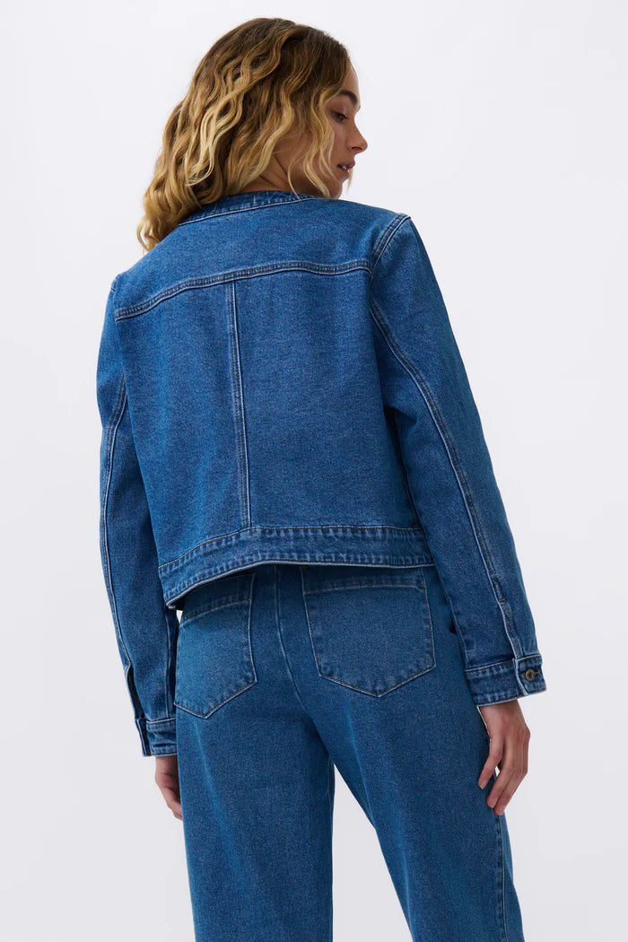 AUDREY JACKET in 90s Blue from Kireina