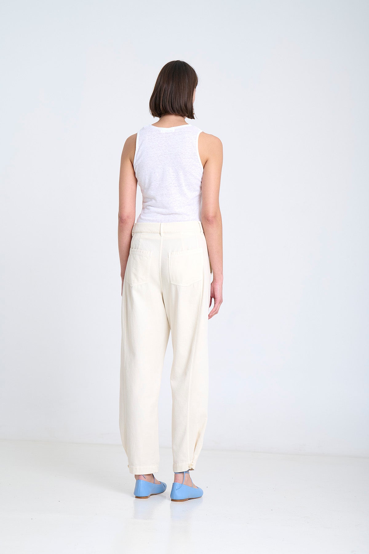 BARREL PANT in Ecru by Sita Murt