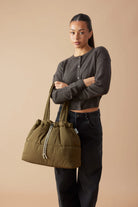 SCRUNCH BASE in Khaki + Cream by Base Suppl