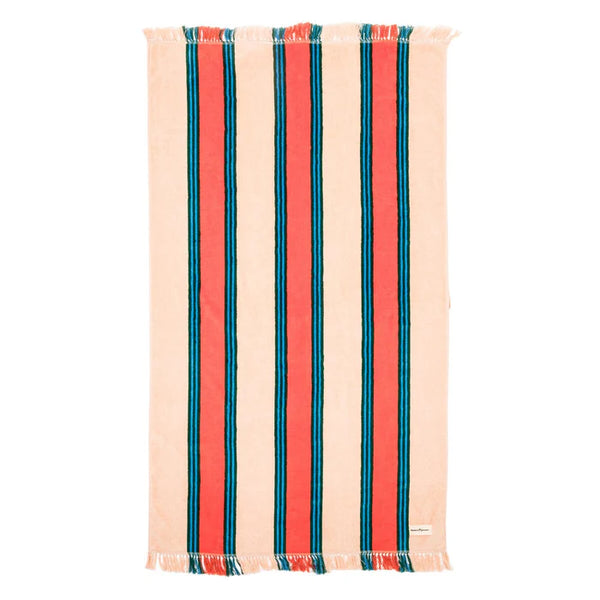 THE BEACH TOWEL in Monaco Bistro Dusty Pink Stripe from Business & Pleasure Co