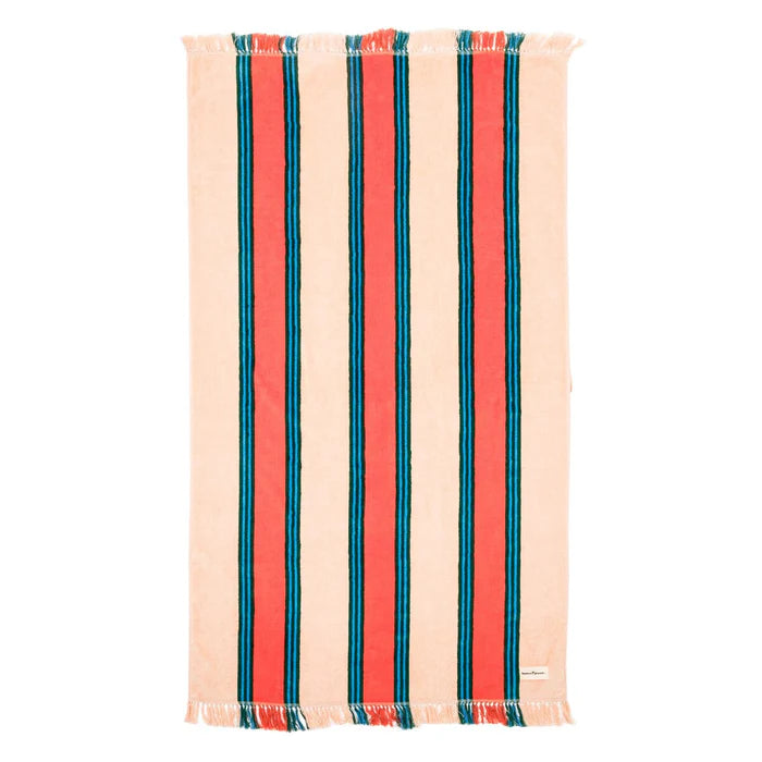 THE BEACH TOWEL in Monaco Bistro Dusty Pink Stripe from Business & Pleasure Co