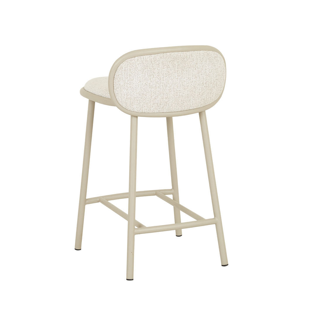 Pebble Barstool in Frosted Beige-Matt Cashmere by GlobeWest at Darling & Domain