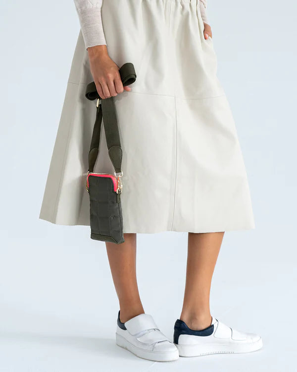 BAKER PHONE BAG in Khaki by Elms and King