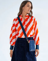 BAKER PHONE BAG in French Navy by Elms and King