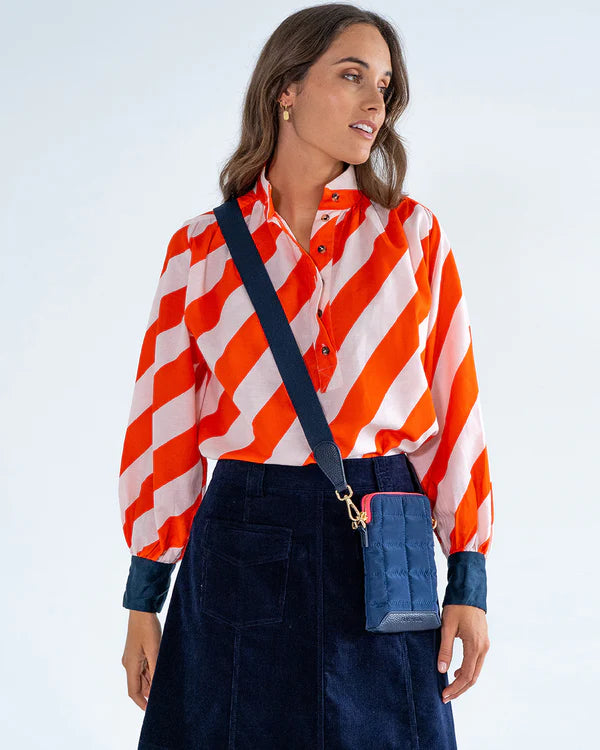 BAKER PHONE BAG in French Navy by Elms and King