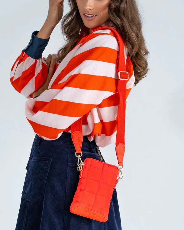 BAKER PHONE BAG in Red by Elms and King