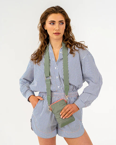 BAKER PHONE BAG in Sage by Elms and King