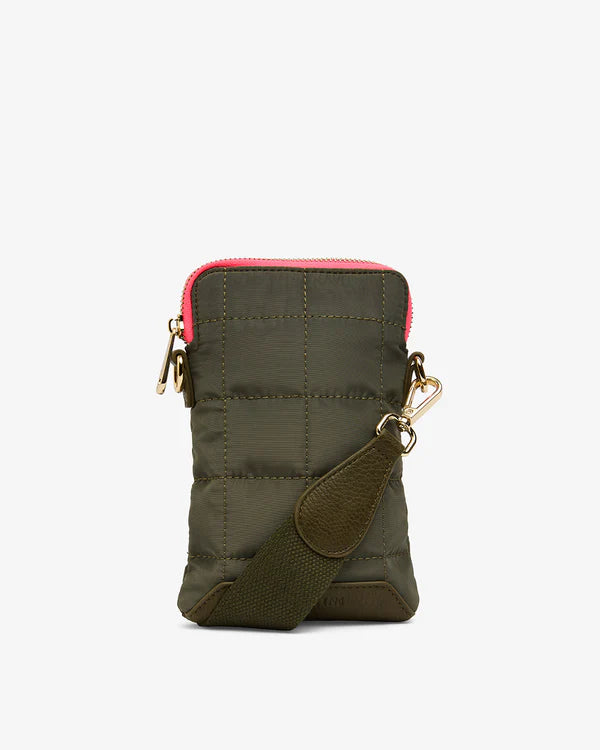 BAKER PHONE BAG in Khaki by Elms and King