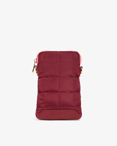 BAKER PHONE BAG in Burgundy by Elms and King