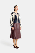 BECKY STRIPE CARDI in Cream and Navy by Arlington Milne