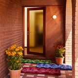 LONG DOOR MAT | Pansy Blue