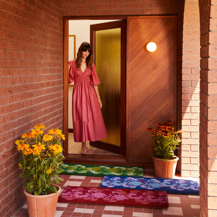 LONG DOOR MAT | Pansy Blue - Darling & Domain