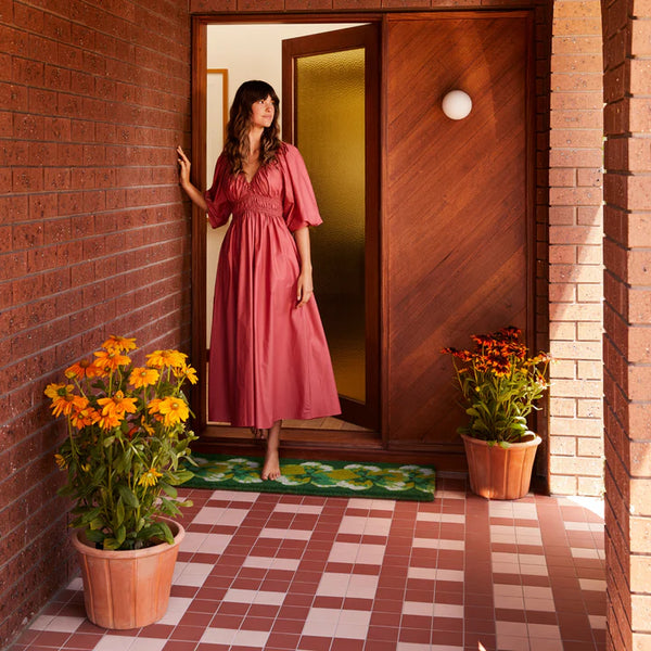 LONG DOOR MAT | Pansy Green