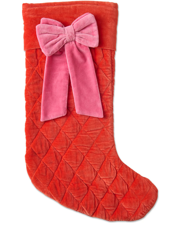 VELVET STOCKING | Christmas Bow
