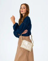 BOWERY WALLET in Light Gold Crinkle by Elms and King