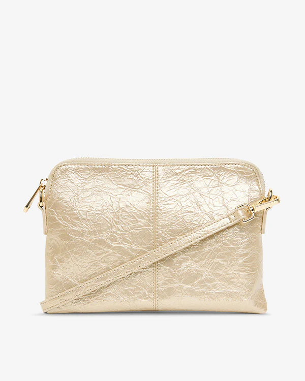 BOWERY WALLET in Light Gold Crinkle by Elms and King
