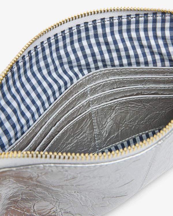 BOWERY WALLET in Silver Crinkle by Elms and King
