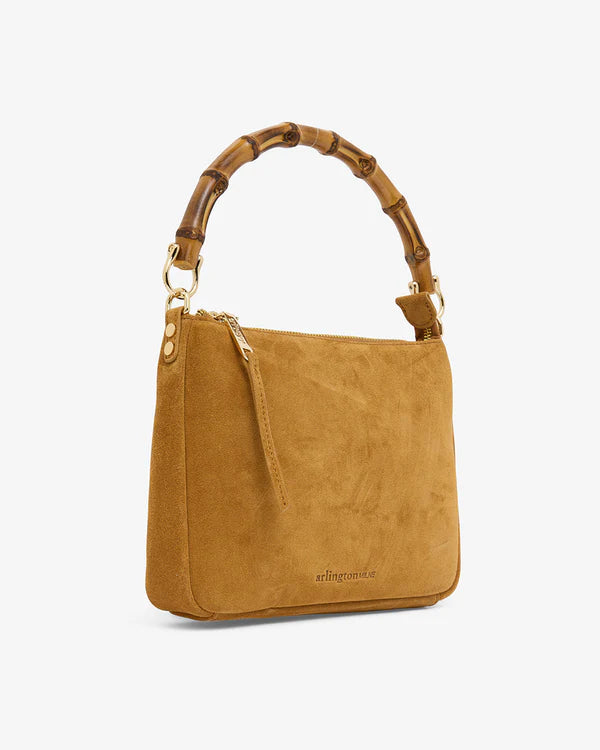 BRIDGET BAG in Toffee Suede by ARLINGTON MILNE,