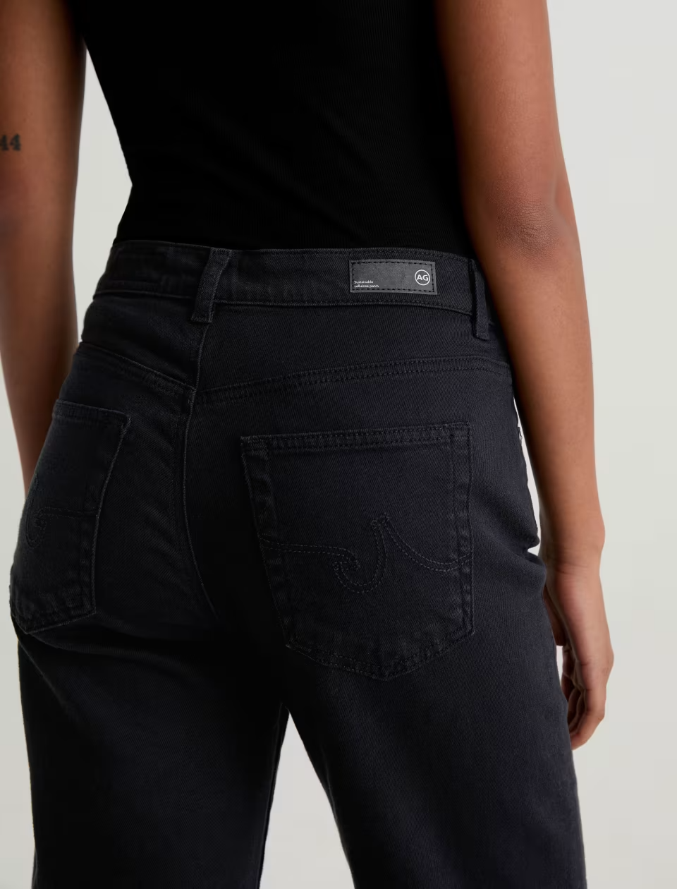 BRINLEY JEAN in Super Black by AG Jeans
