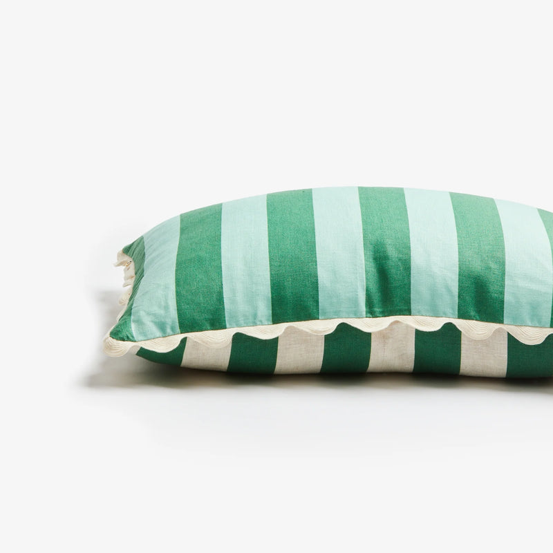 BOLD STRIPE VERDE CUSHION 60x40cm from Bonnie and Neil