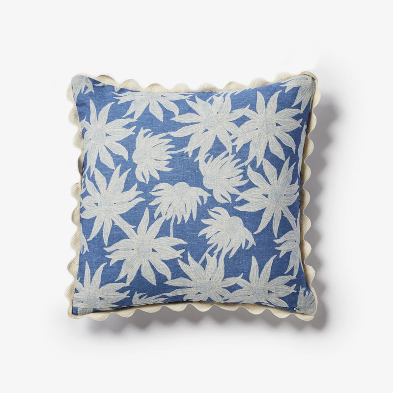 FLANNEL FLOWER BLUE CUSHION 50CM from Bonnie and Neil