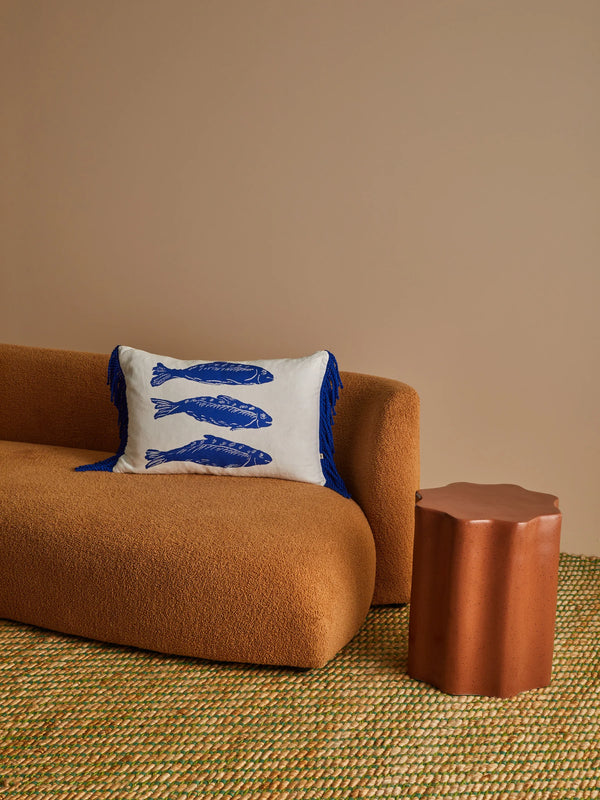 SARDINES BLUE CUSHION - 60cm x 40cm from Bonnie and Neil