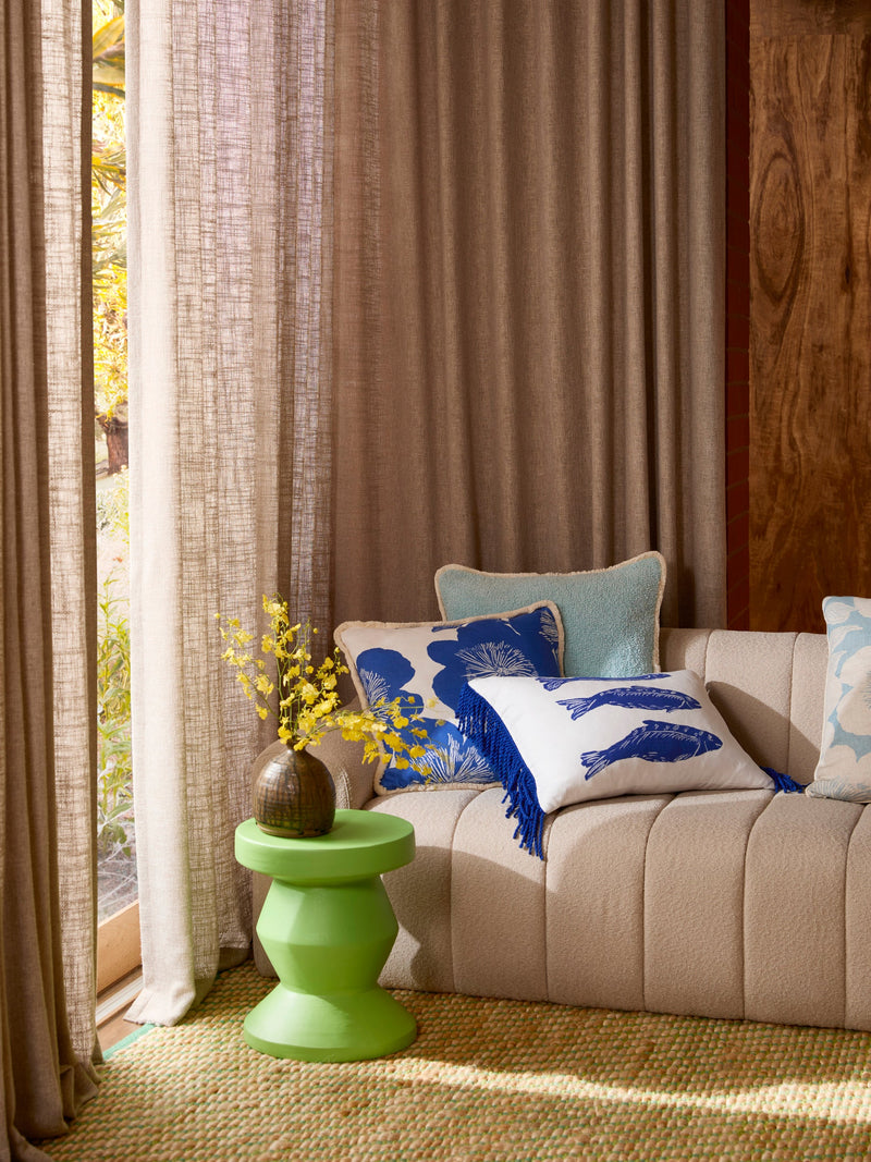 SARDINES BLUE CUSHION - 60cm x 40cm from Bonnie and Neil