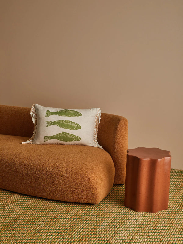 SARDINES KHAKI CUSHION - 60cm x 40cm from Bonnie and Neil