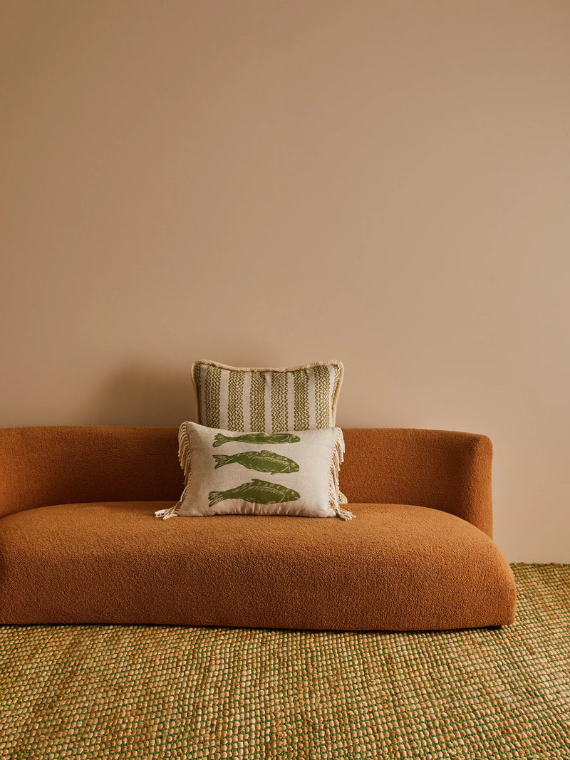 SARDINES KHAKI CUSHION - 60cm x 40cm from Bonnie and Neil