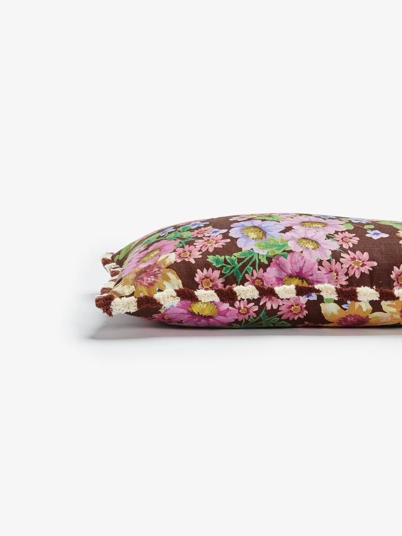 BUTTERCUP BROWN CUSHION - 60cm x 40cm from Bonnie and Neil
