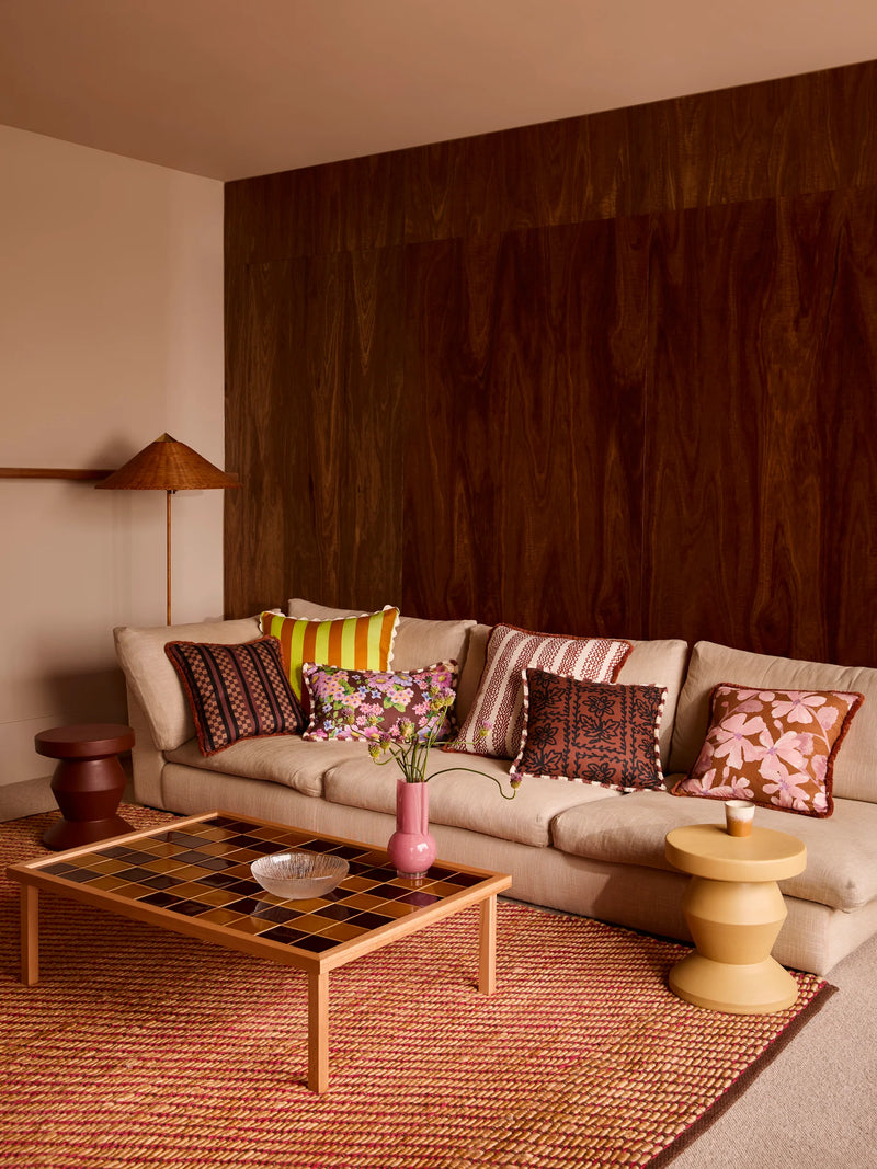 BUTTERCUP BROWN CUSHION - 60cm x 40cm from Bonnie and Neil