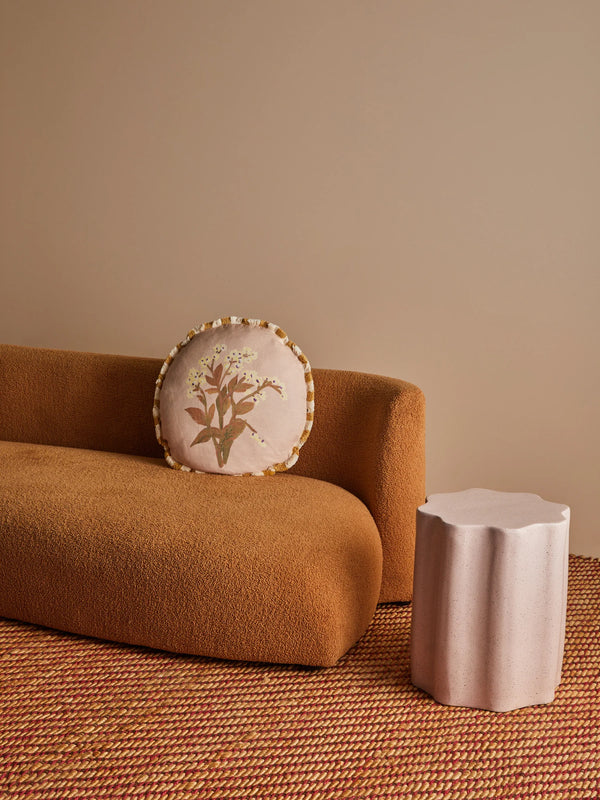 FORGET ME NOT CARAMEL ROUND CUSHION - 50cm from Bonnie and Neil