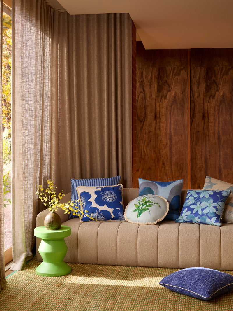 FORGET ME NOT BLUE ROUND CUSHION - 50cm from Bonnie and Neil
