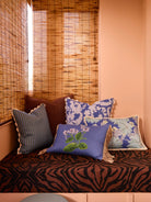 MARIGOLD BLUE LINEN CUSHION - 60cm x 40cm from Bonnie and Neil