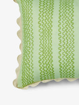 MINI WAVES MINT LINEN CUSHION - 60cm x 40cm from Bonnie and Neil