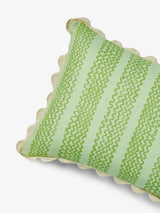 MINI WAVES MINT LINEN CUSHION - 60cm x 40cm from Bonnie and Neil