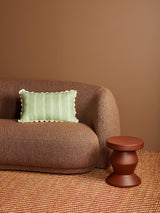 MINI WAVES MINT LINEN CUSHION - 60cm x 40cm from Bonnie and Neil