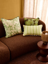 MINI WAVES MINT LINEN CUSHION - 60cm x 40cm from Bonnie and Neil