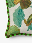 WILD PANSY VERDE LINEN CUSHION - 50cm from Bonnie and Neil
