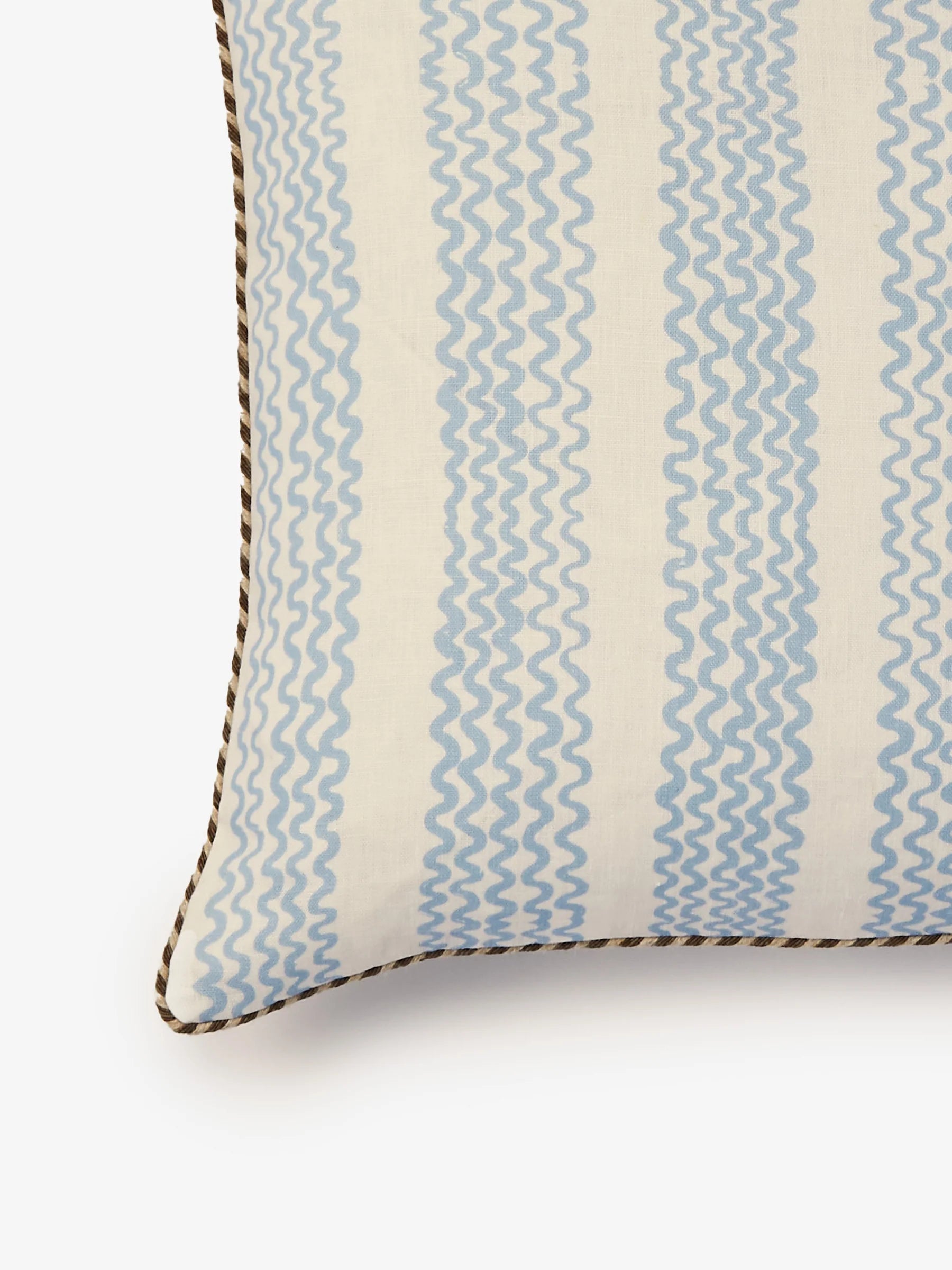 MINI WAVES SOFT BLUE LINEN CUSHION - 50cm from Bonnie and Neil