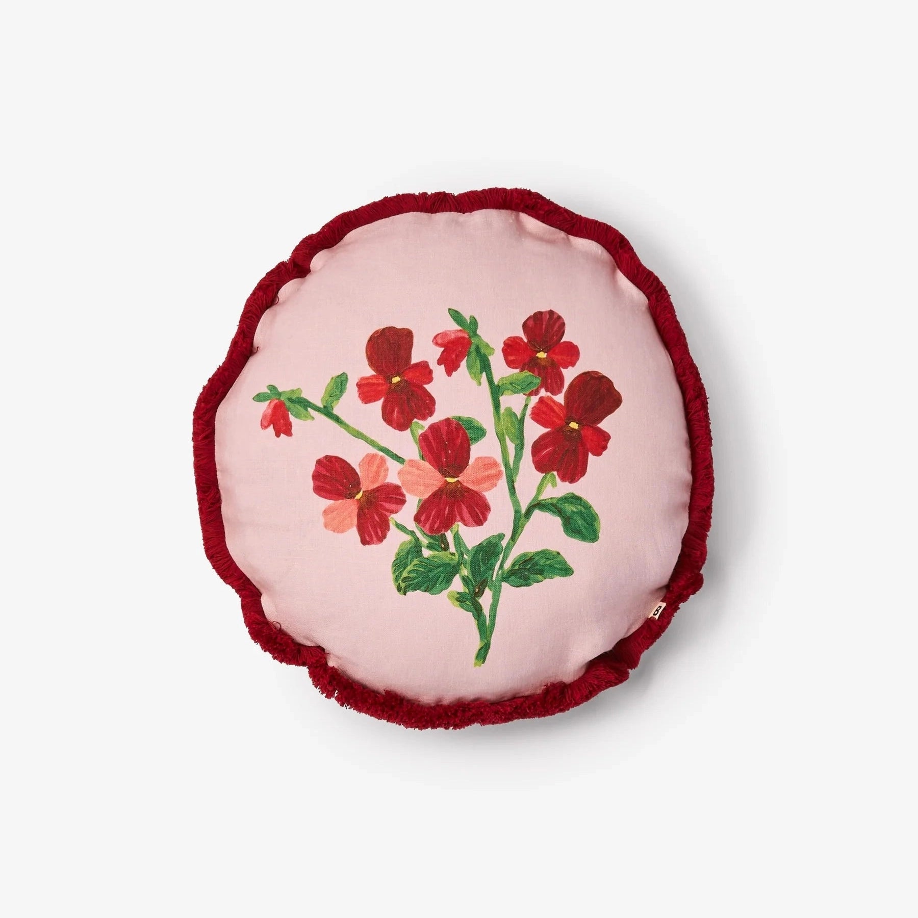 MINI VIOLA ROUND LINEN CUSHION - 45cm from Bonnie and Neil